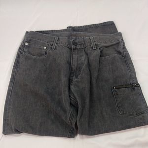 LEVIS 514 BLACK LABEL MENS BLACK DENIM JEANS SIZE 36X30 slim straight